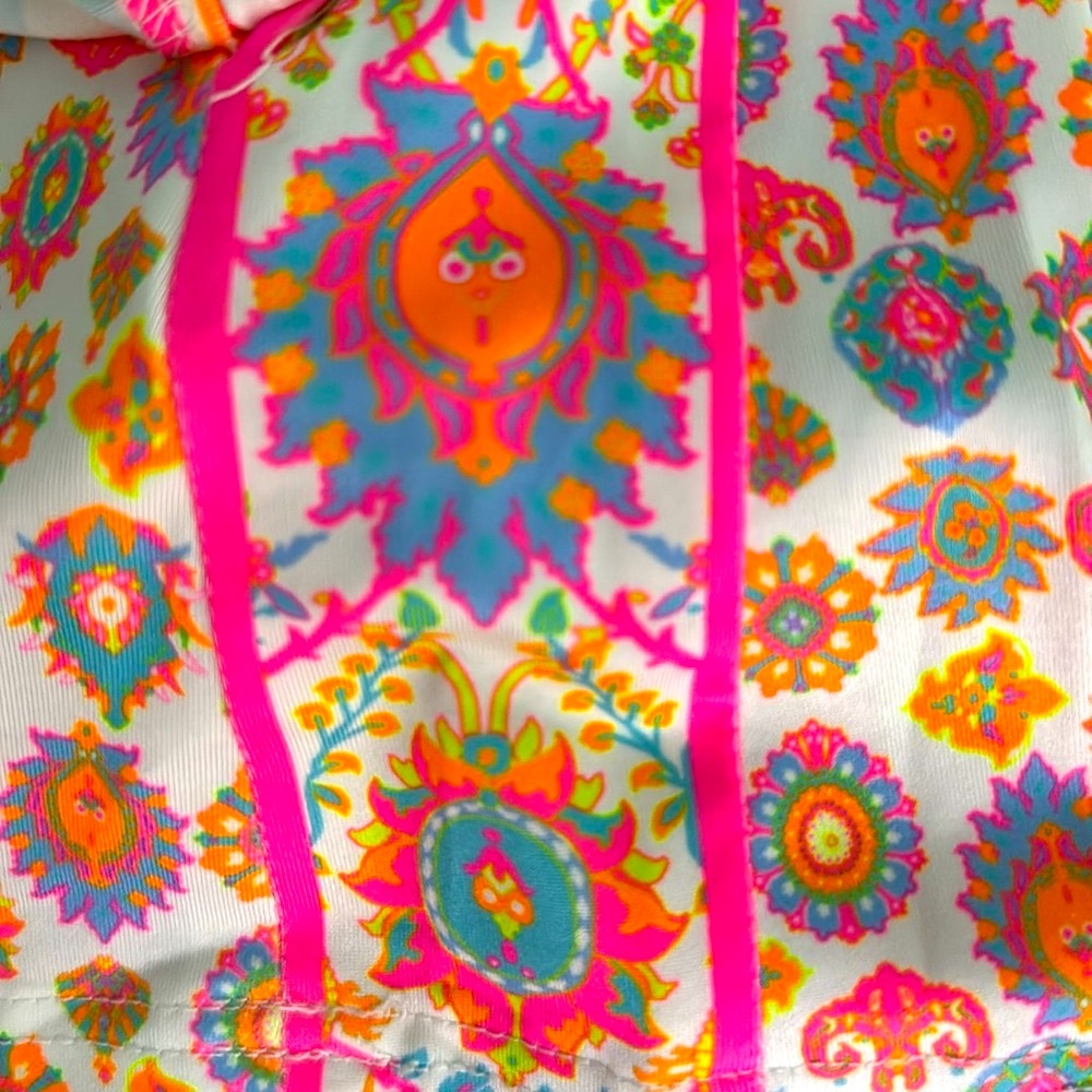 Gretchen Scott NWT Jersey Skippy Skort Sz L Bright Beautiful Colors - Picture 10 of 10